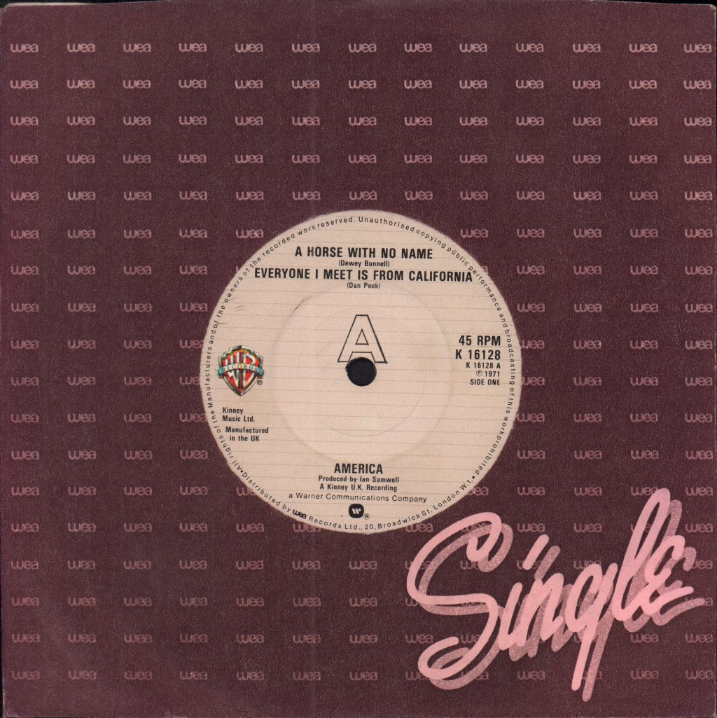 America - A Horse With No Name - 7 Inch