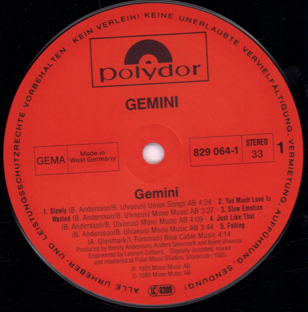 Gemini (80'S Group) - Gemini - Lp