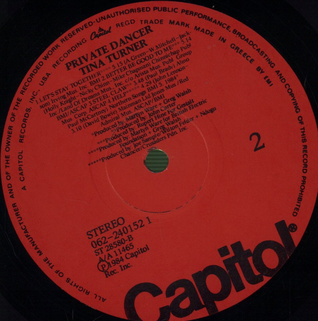 Tina Turner - Private Dancer - Lp