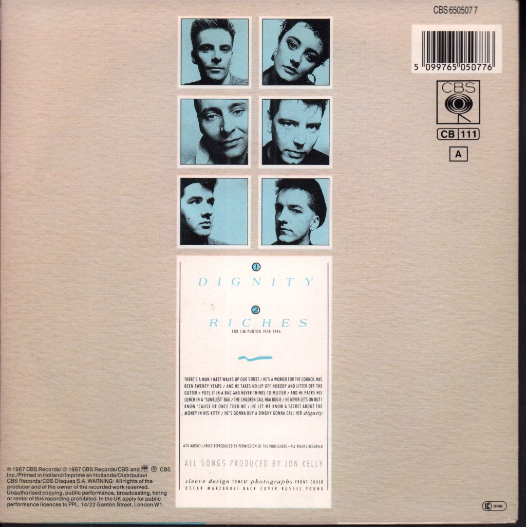 Deacon Blue - Dignity - 7 Inch