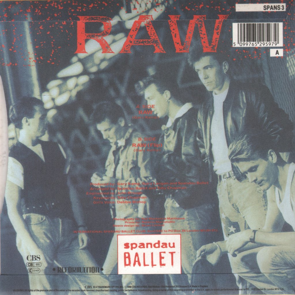 Spandau Ballet - Raw - 7 Inch
