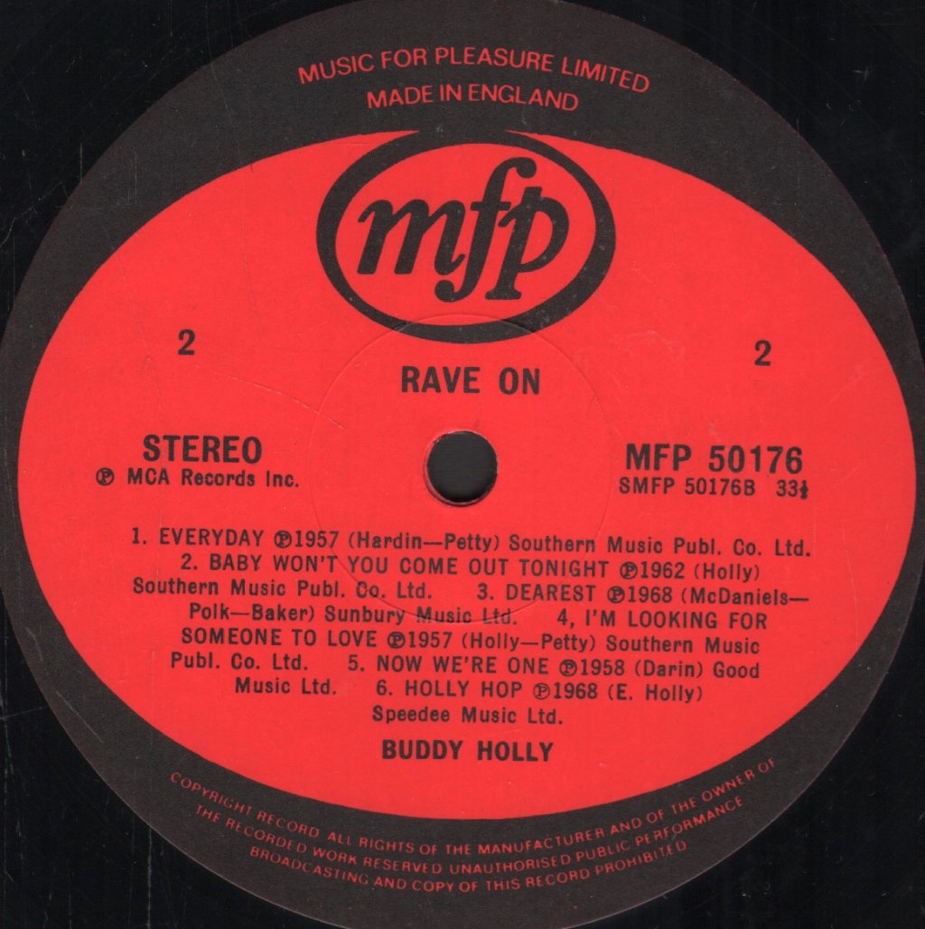 Buddy Holly - Rave On - Lp