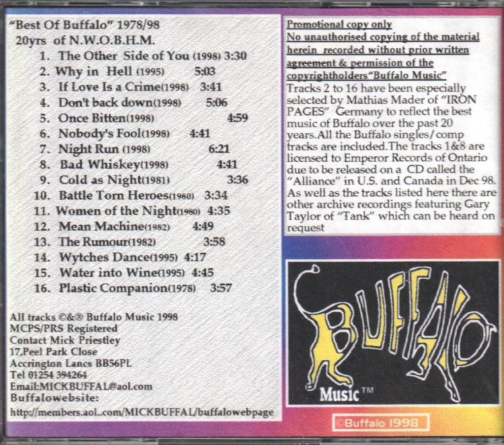 Buffalo (Nwobhm Group) - Best of Buffalo 1979 - 1998 - Cdr