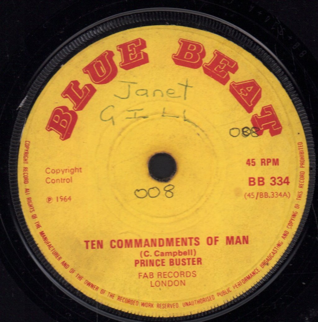 Prince Buster - Ten Commandments Of Man - 7 Inch
