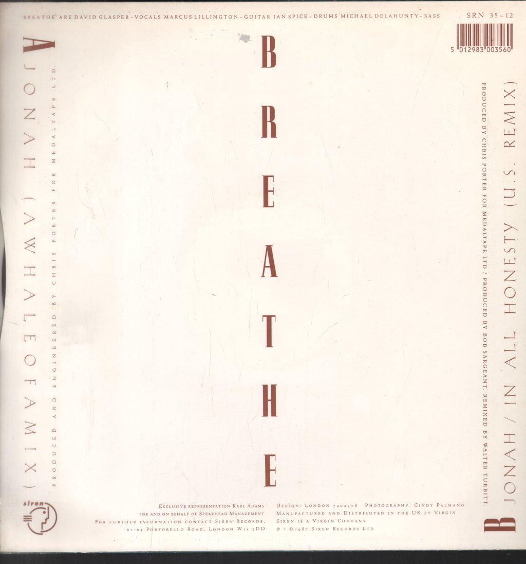 Breathe - Jonah - 12 Inch