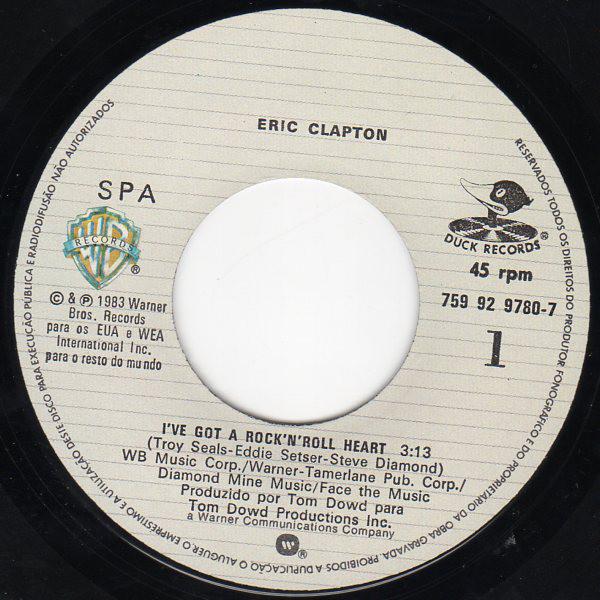Eric Clapton - I've Got A Rock And Roll Heart - 7 Inch