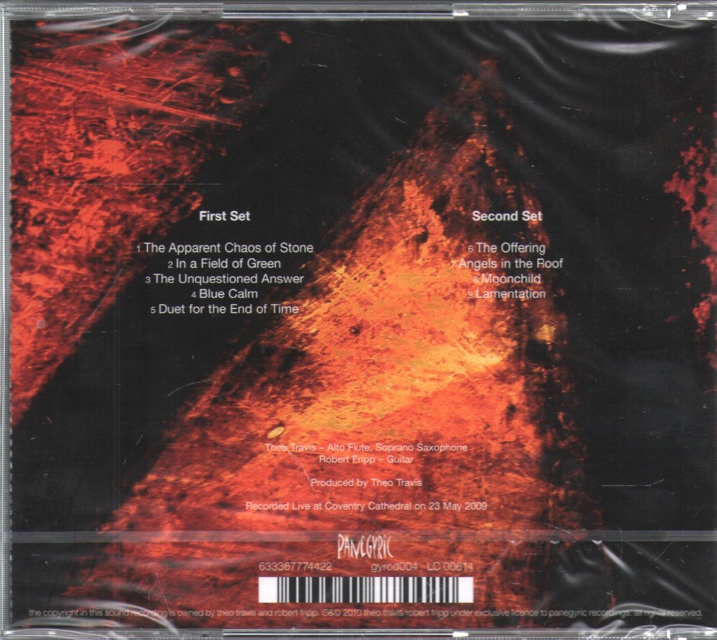 Travis & Fripp - Live At Coventry Cathedral - Cd