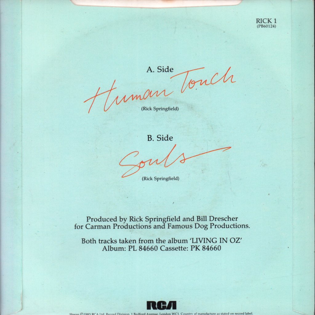 Rick Springfield - Human Touch - 7 Inch