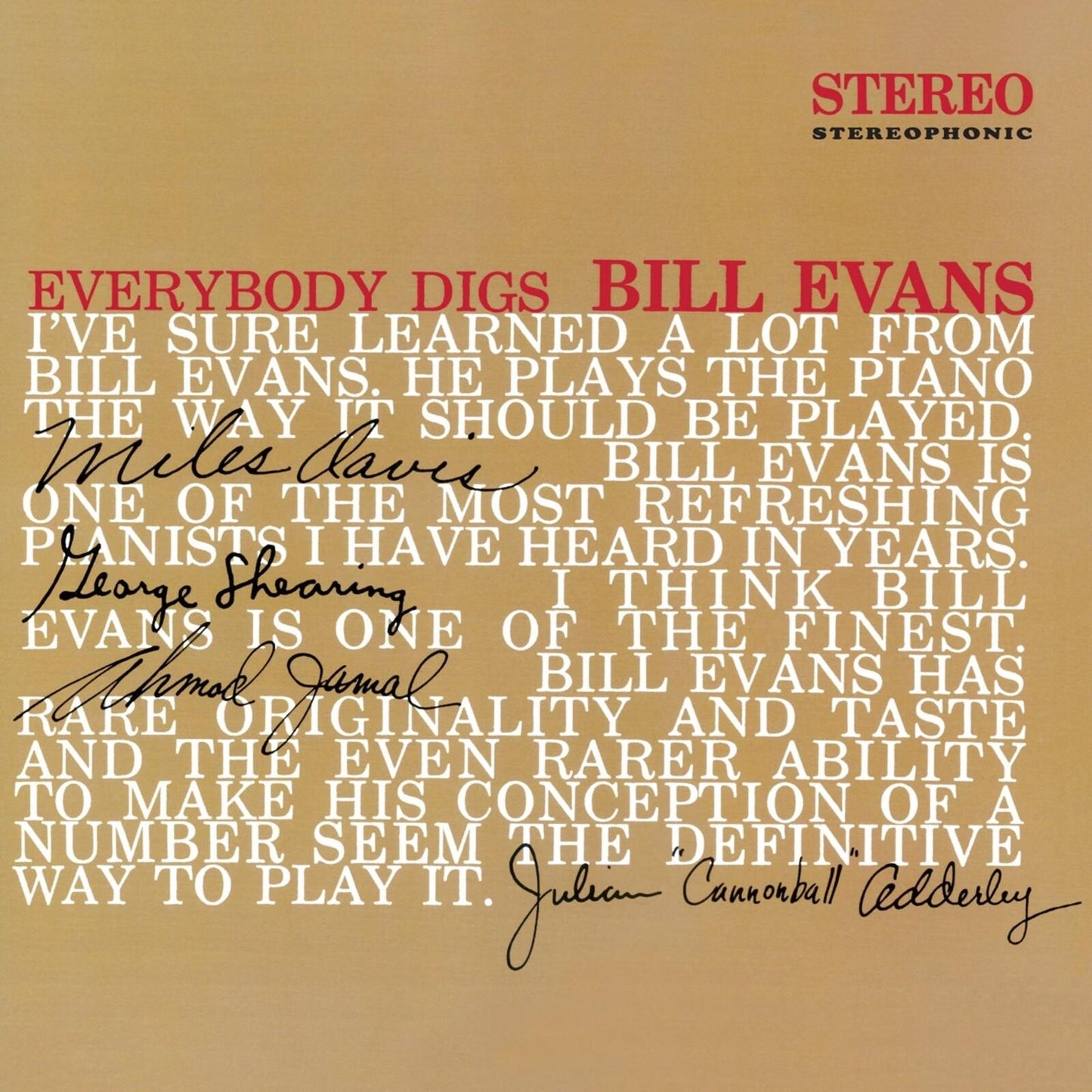 Bill Evans - Everybody Digs Bill Evans (Limited Edition In Solid Red Coloured Vinyl) - Lp