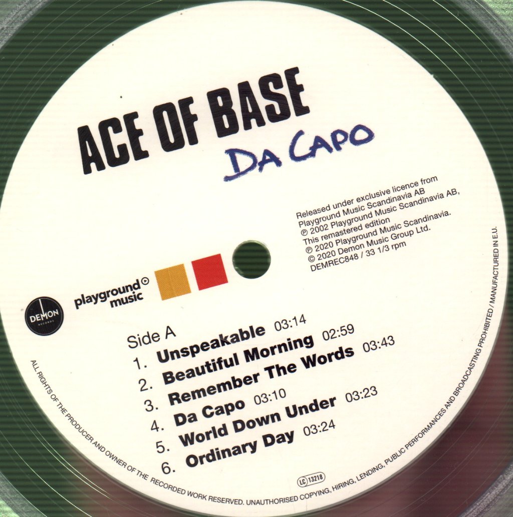 Ace Of Base - Da Capo - Lp