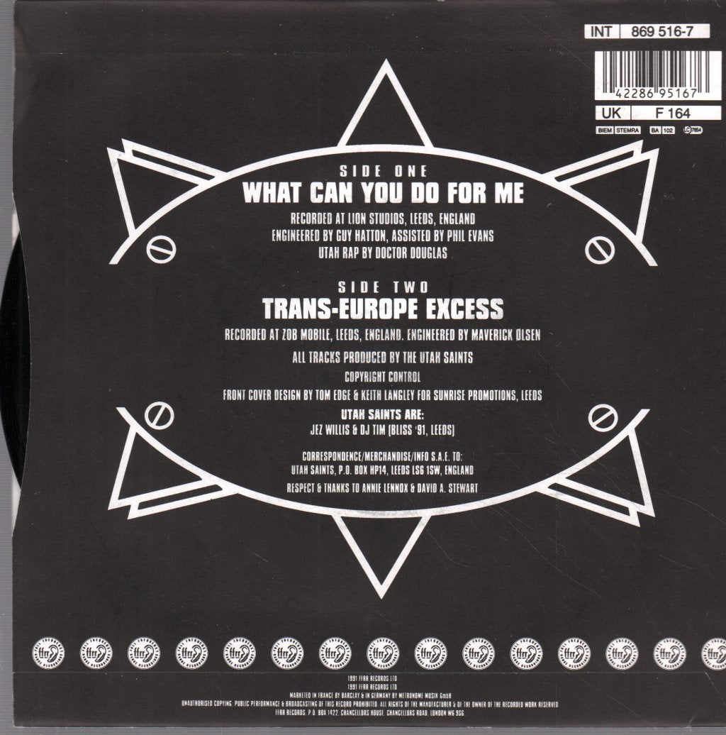 Utah Saints - What Can You Do For Me - 7 Inch