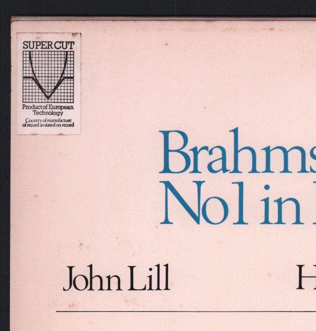 John Lill / James Loughran / Halle Orchestra - Brahms - Piano Concerto Nr. 1 in D Minor Op. 15 - Lp