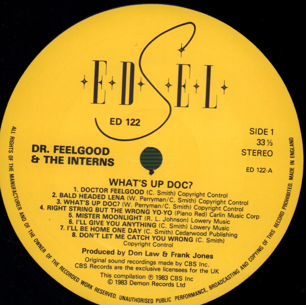 Dr Feelgood And The Interns - What's Up Doc? - Lp