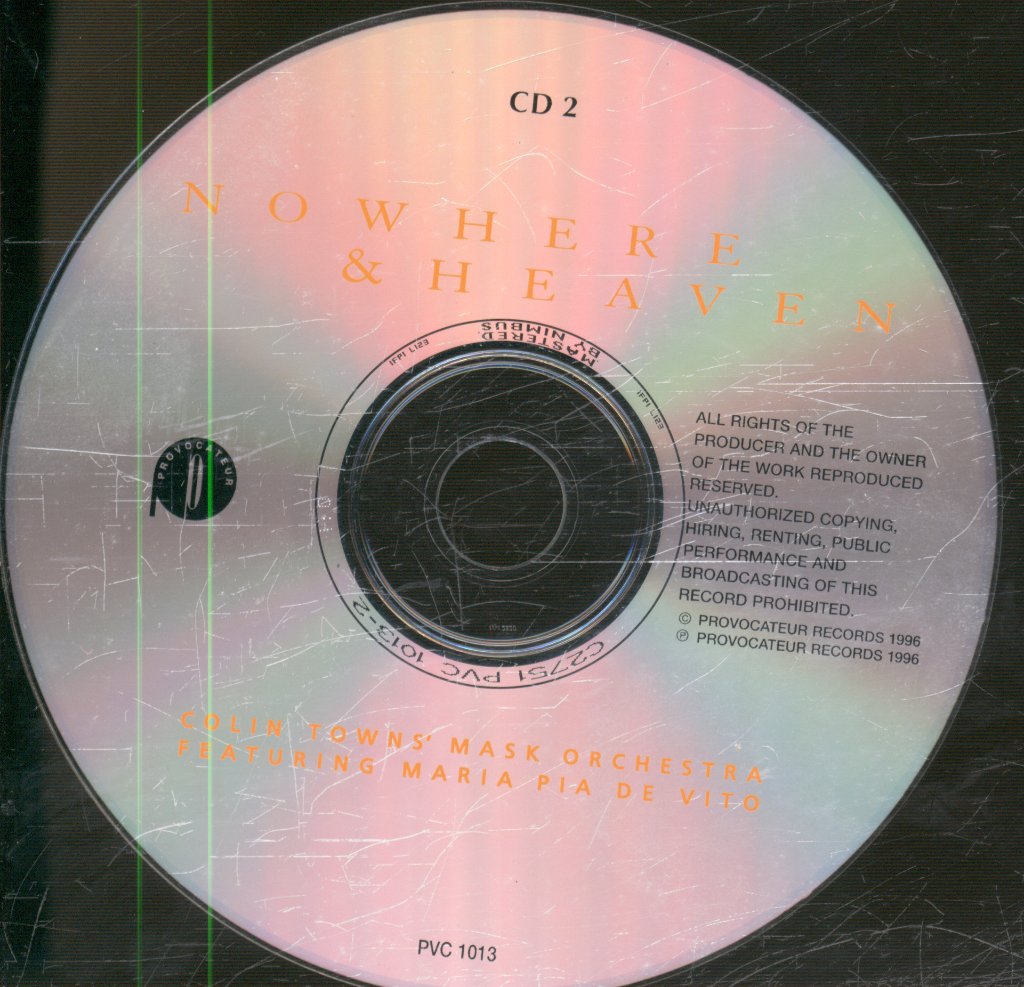 Colin Towns Mask Orchestra Featuring Maria Pia De Vito - Nowhere & Heaven - Double Cd