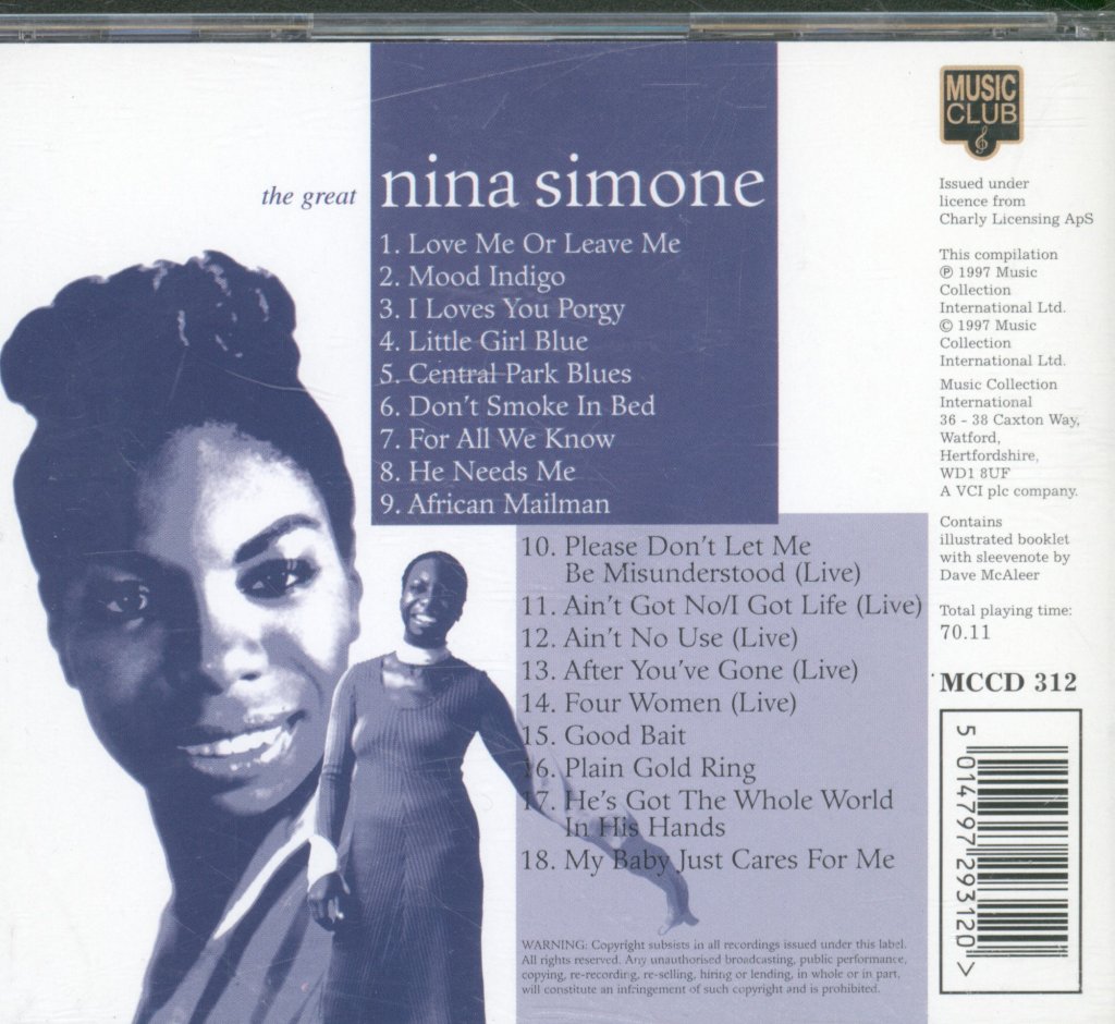 Nina Simone - Great Nina Simone - Cd