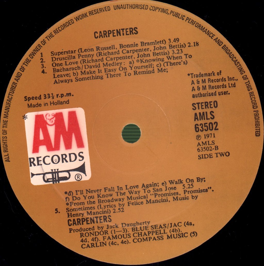 Carpenters - Carpenters - Lp
