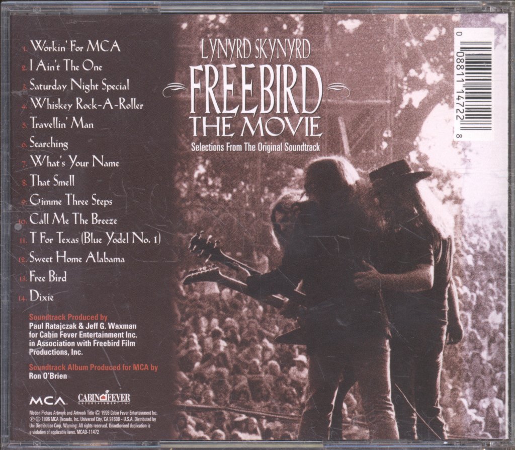 Lynyrd Skynyrd - Freebird The Movie (Selections From The Original Soundtrack) - Cd