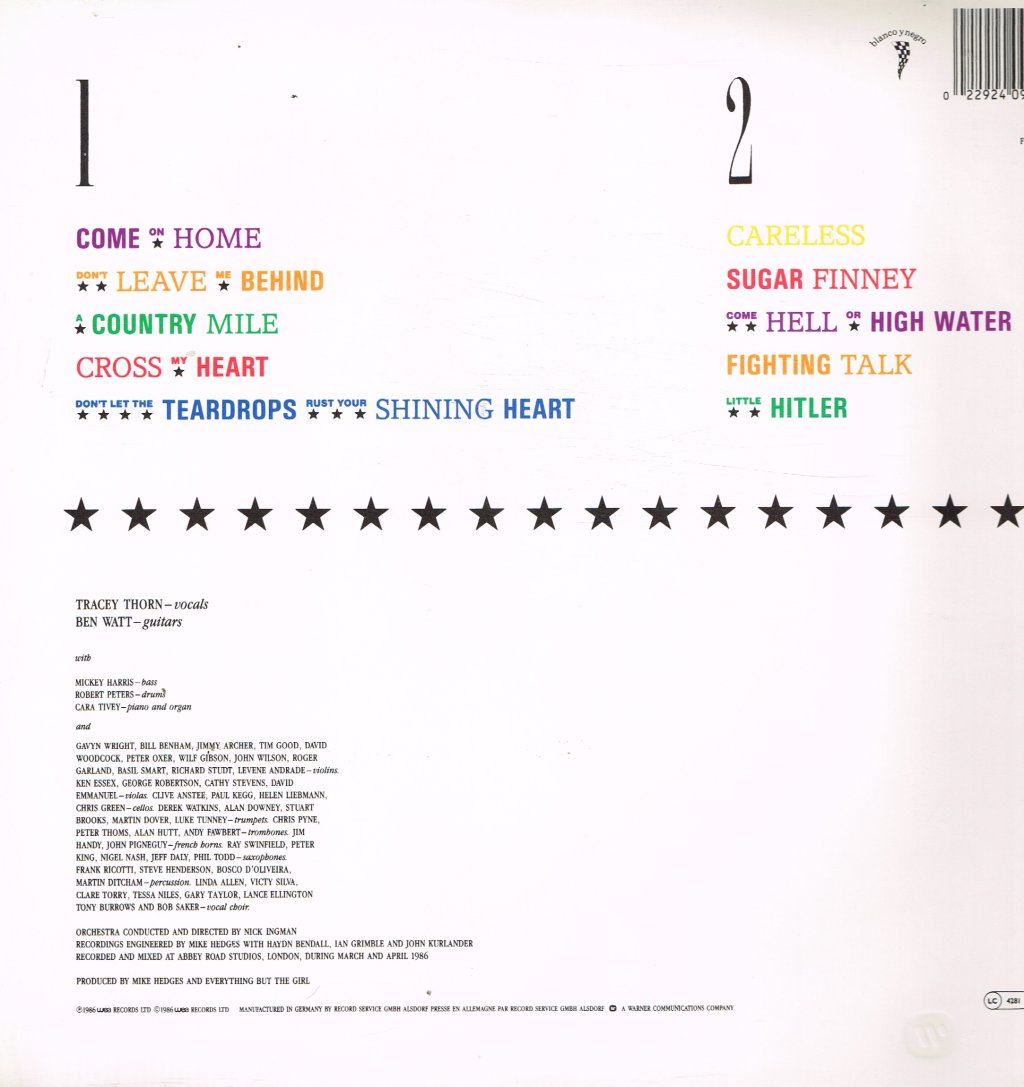 Everything But The Girl - Baby The Stars Shine Bright - Lp