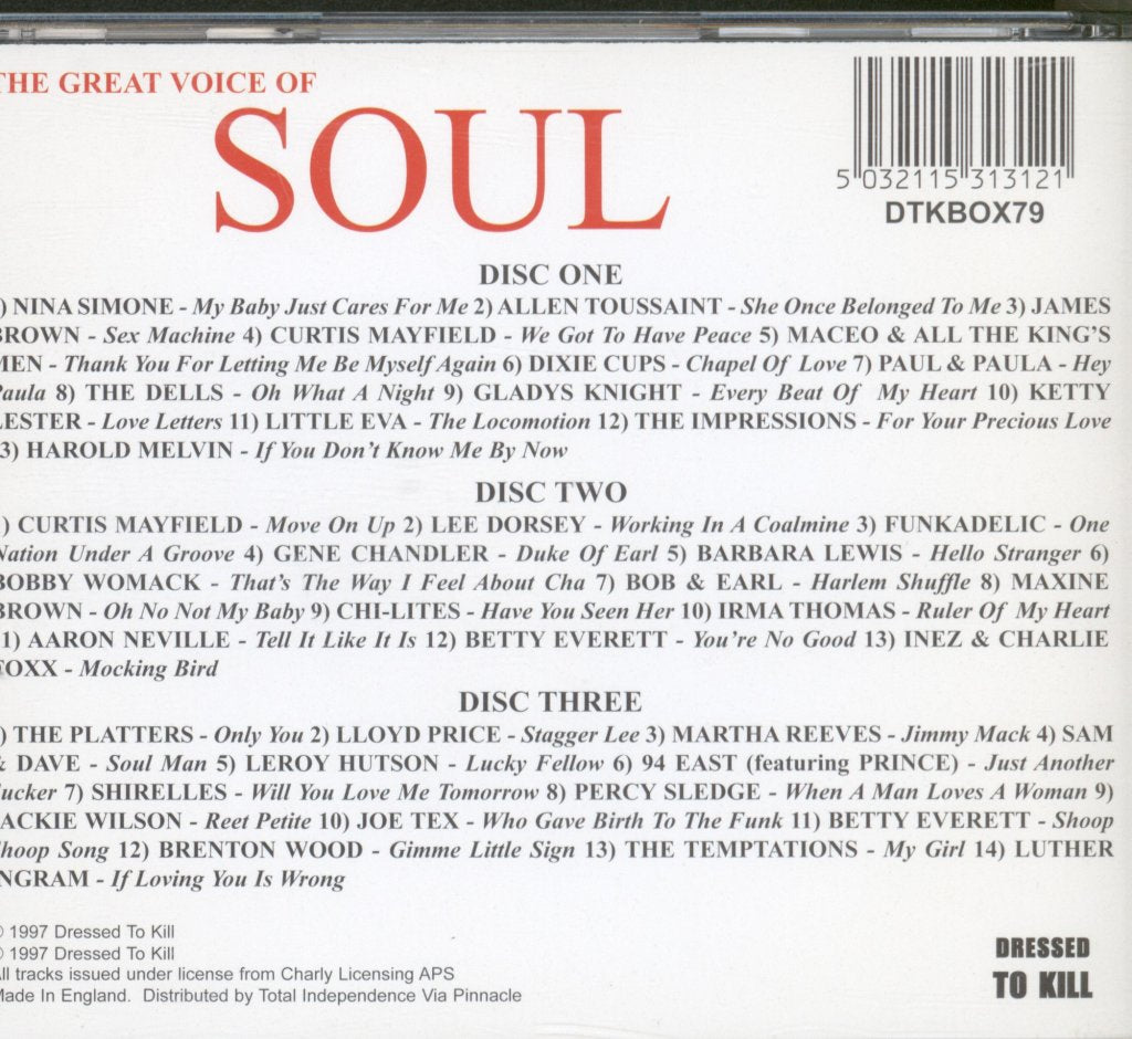 Various Artists - Great Voice Of Soul - Triple Cd