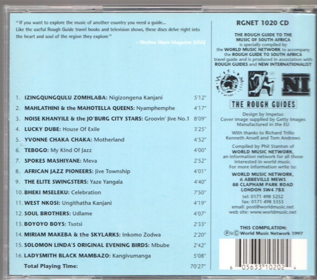 Various Artists - Rough Guide To The Music Of South Africa - Cd