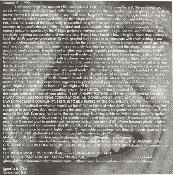 Lung - Litany - 7 Inch