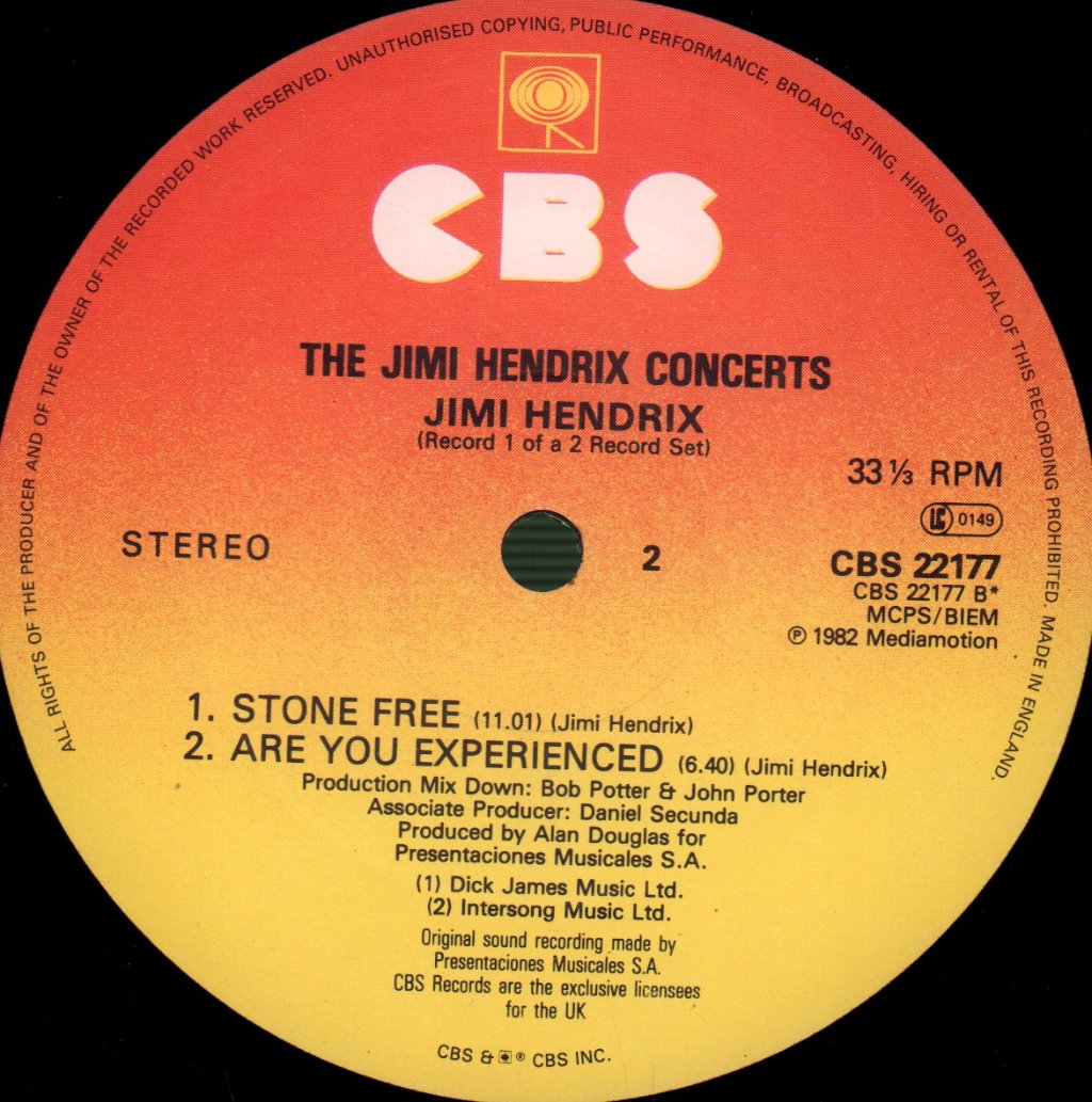Jimi Hendrix - Jimi Hendrix Concerts - Double Lp
