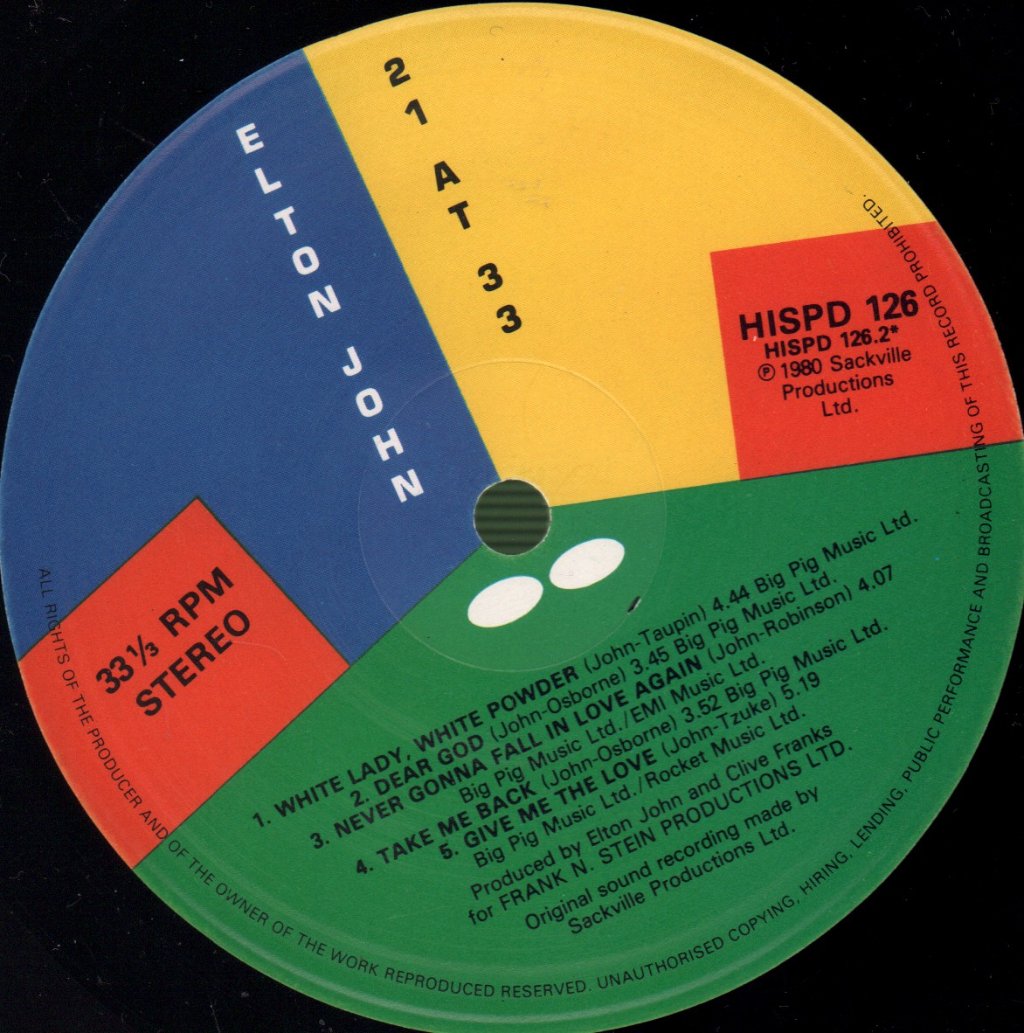 Elton John - 21 At 33 - Lp