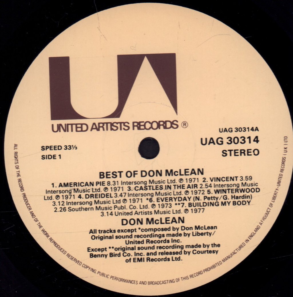 Don McLean - Very Best Of - Lp