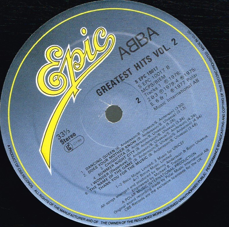 ABBA - Greatest Hits Vol 2 - Lp