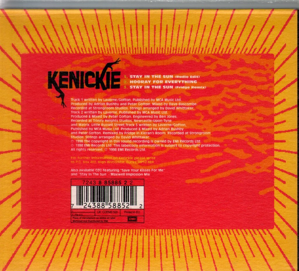 Kenickie - Stay In The Sun - Cd