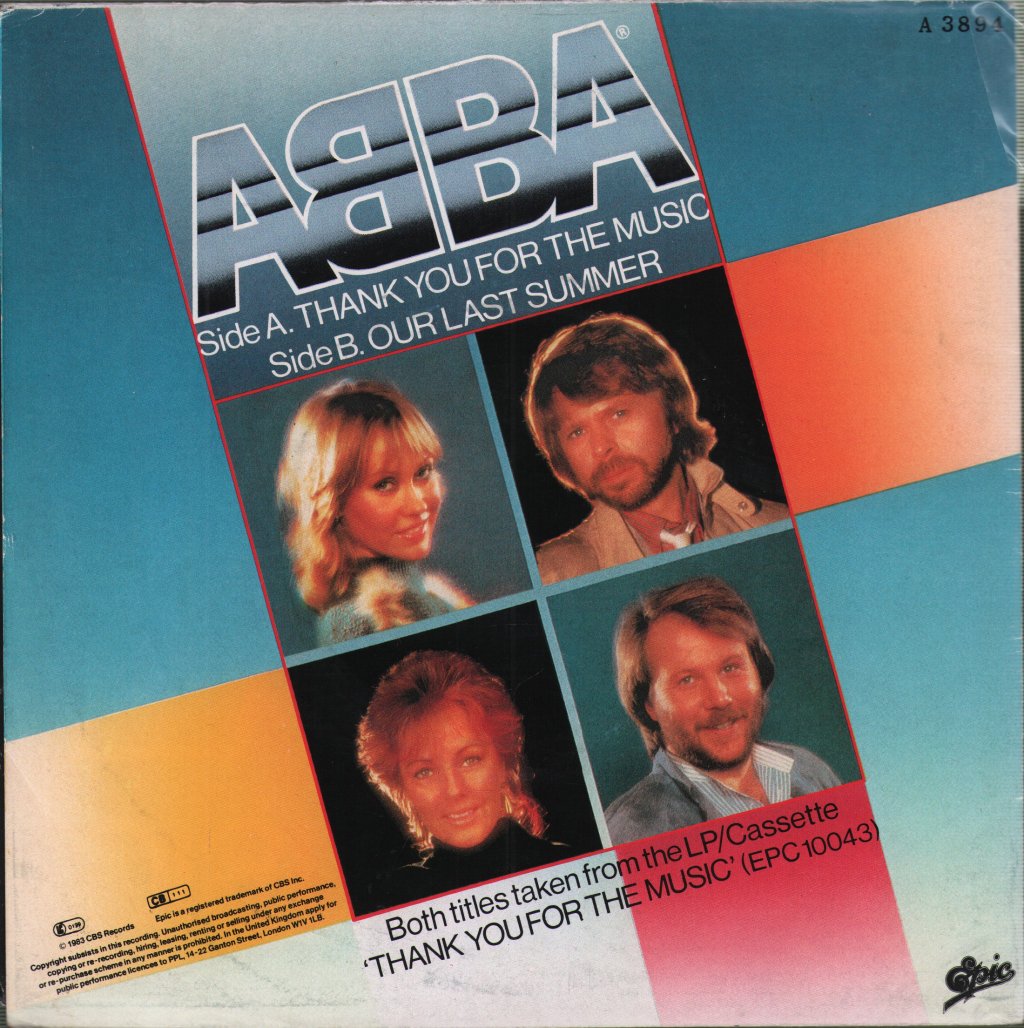 ABBA - Thank You For The Music - 7 Inch