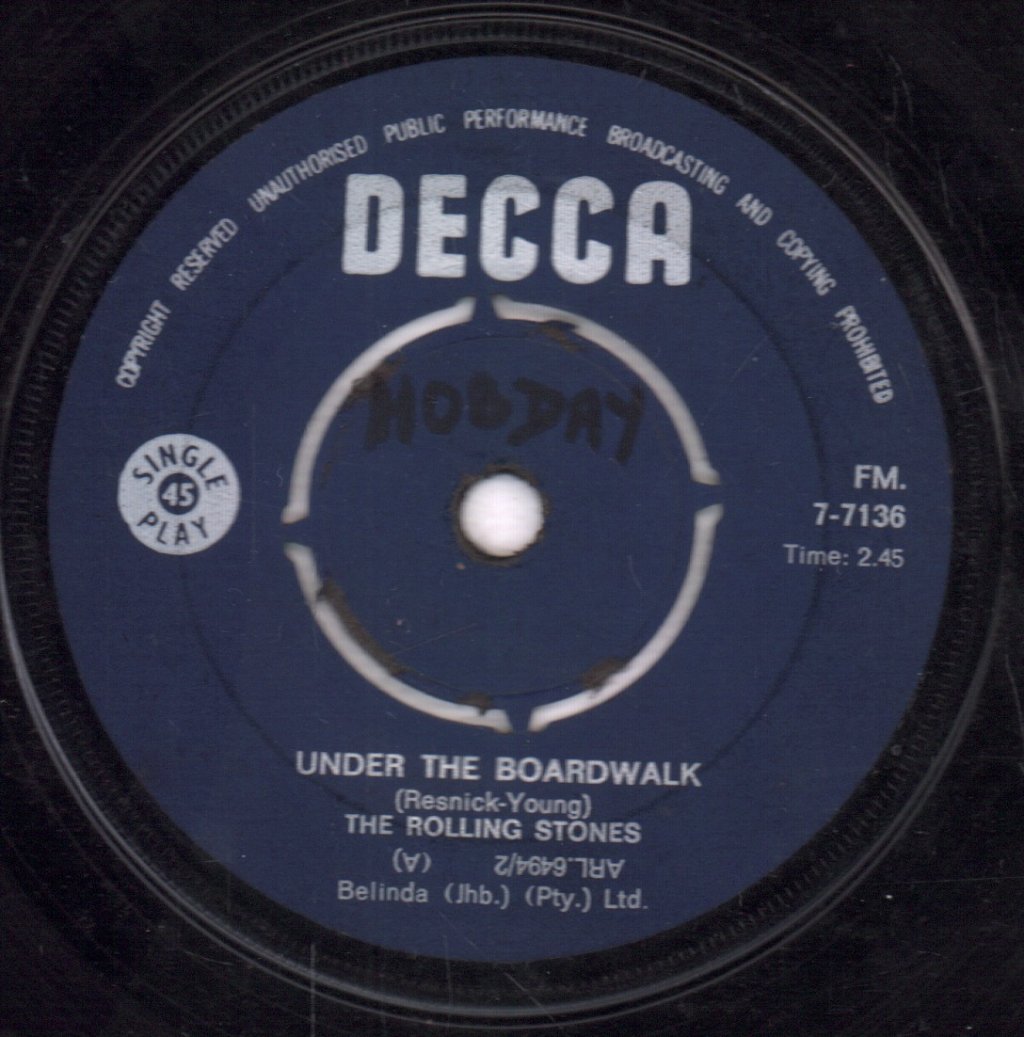 Rolling Stones - Under The Boardwalk - 7 Inch