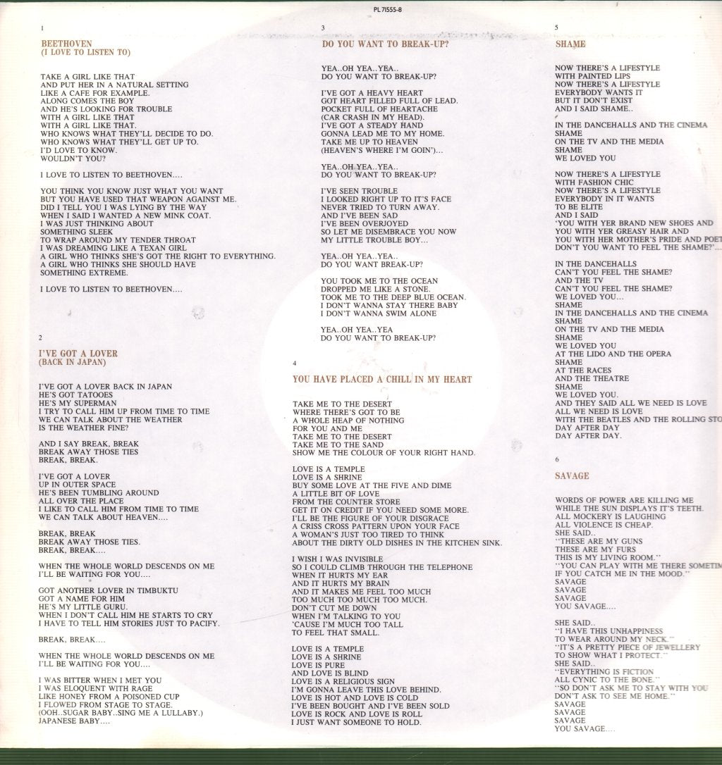 Eurythmics - Savage - Lp