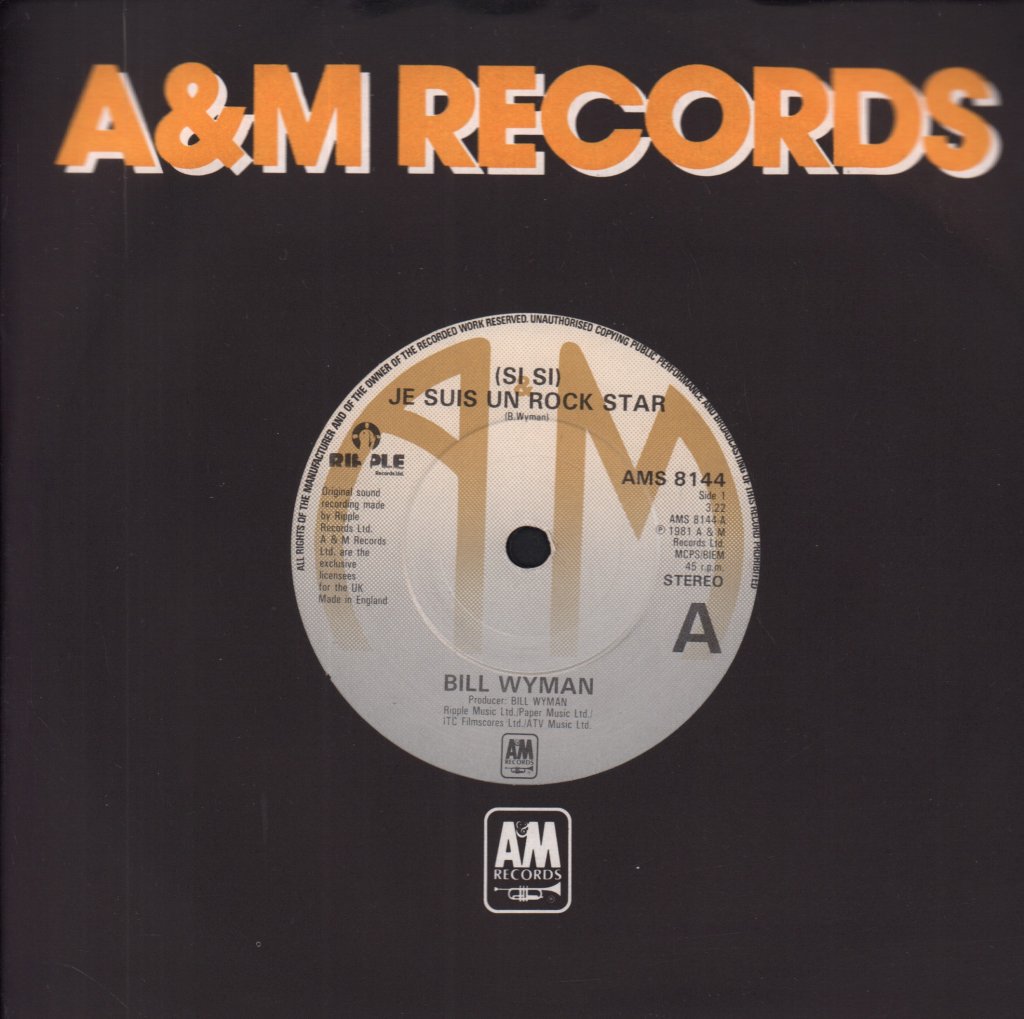 Bill Wyman - Je Suis Un Rock Star - 7 Inch