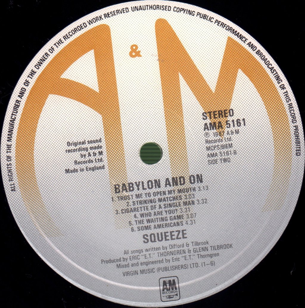 Squeeze - Babylon And On - Lp