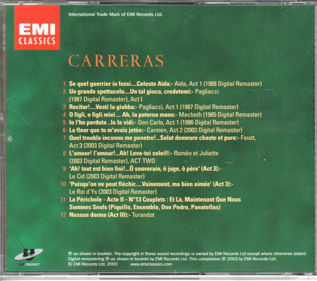 Jose Carreras - Carreras - Cd