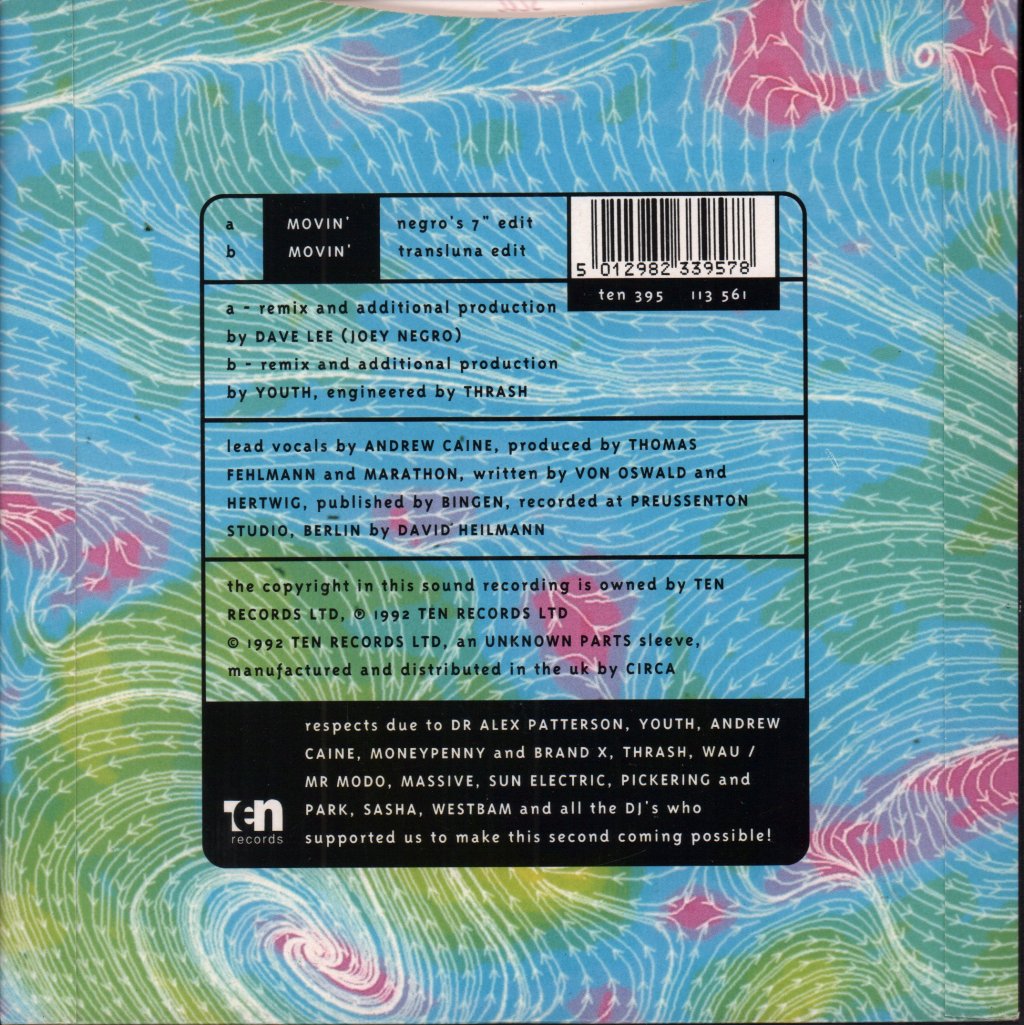 Marathon - Movin - 7 Inch