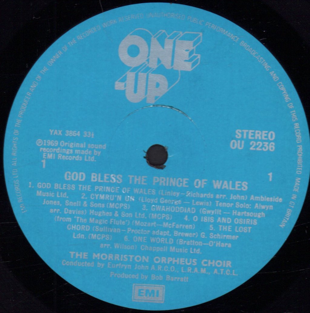 Morriston Orpheus Choir - God Bless The Prince Of Wales - Lp