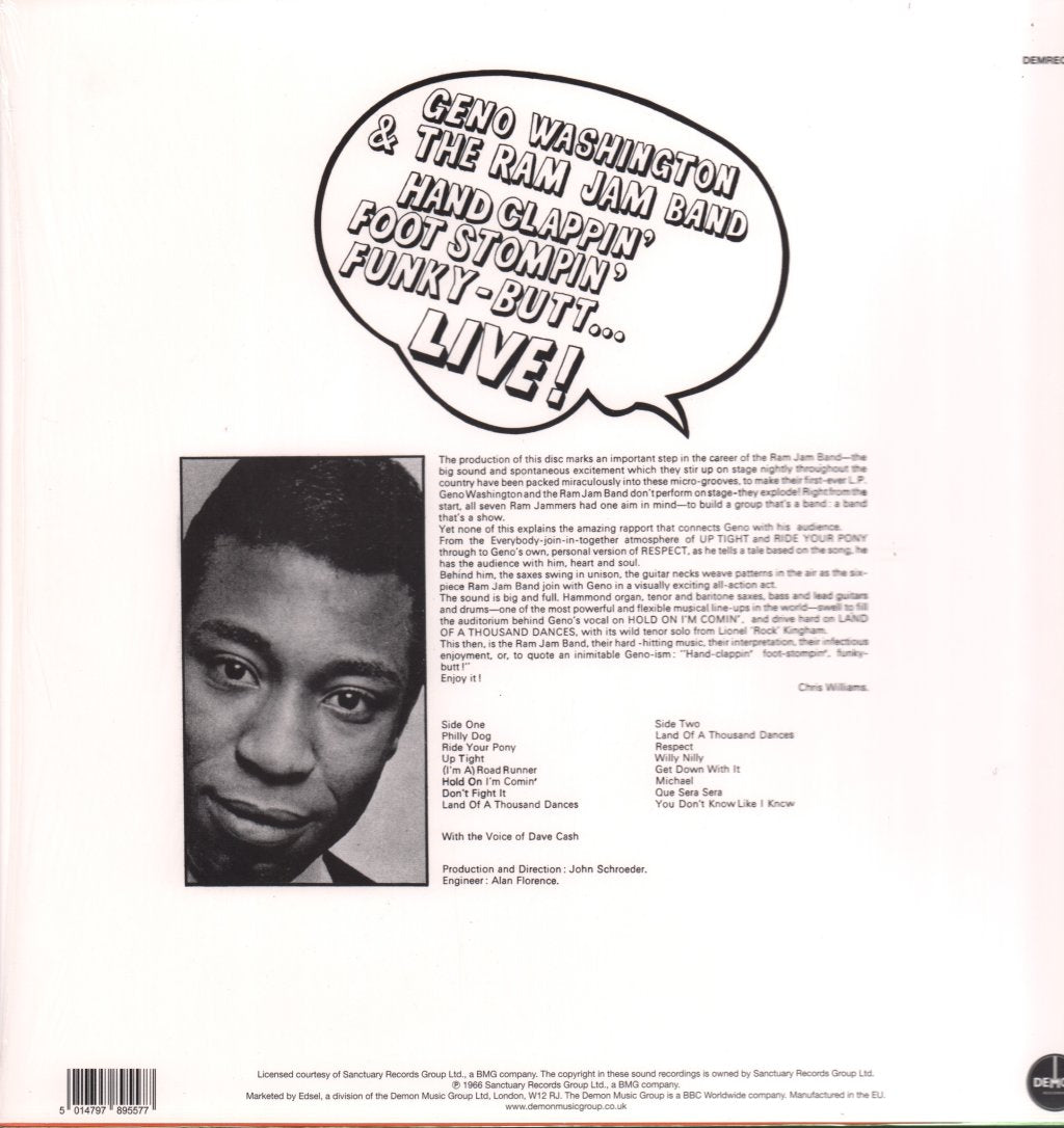 Geno Washington And The Ram Jam Band - Hand Clappin' Foot Stompin' Funky-Butt... Live! - Lp