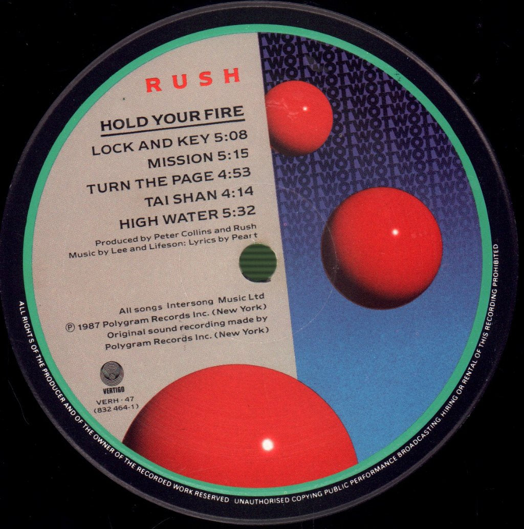 Rush - Hold Your Fire - Lp