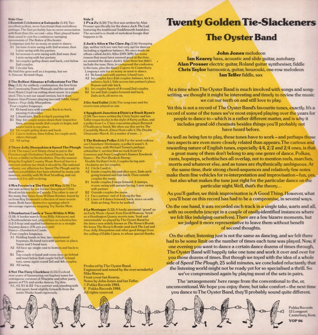 Oyster Band - 20 Golden Tie Slackeners - Lp