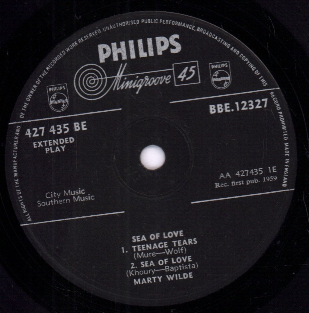 Marty Wilde - Sea Of Love - 7 Inch