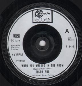 Tiger Sue - When You Walked In The Room - 7 Inch