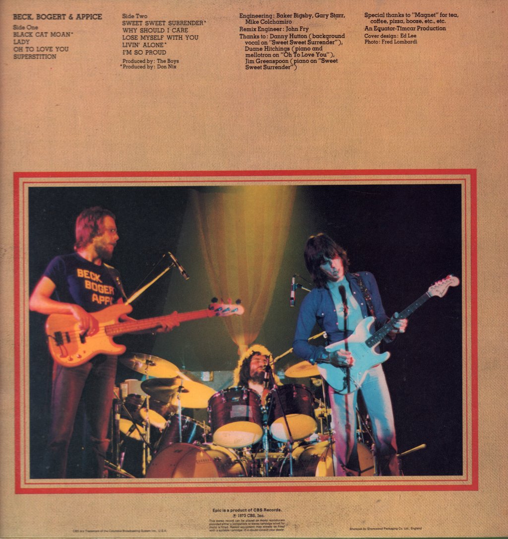 Beck Bogert And Appice - Beck Bogert And Appice - Lp