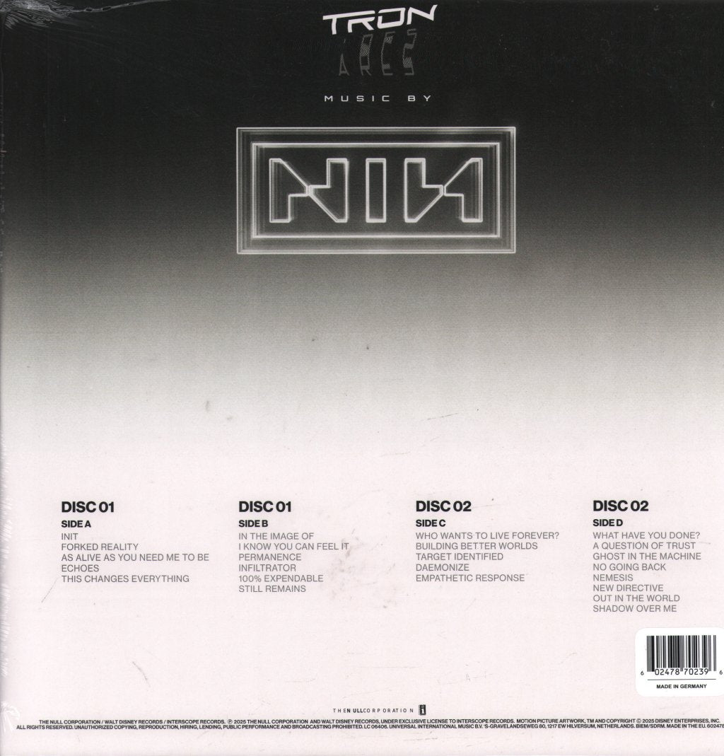 Nine Inch Nails - Tron: Ares - Double Lp