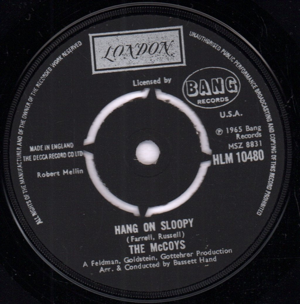 McCoys - Hang On Sloopy - 7 Inch