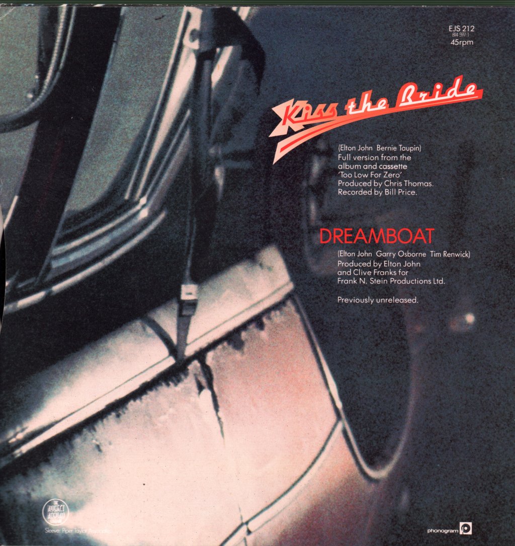 Elton John - Kiss The Bride - 12 Inch