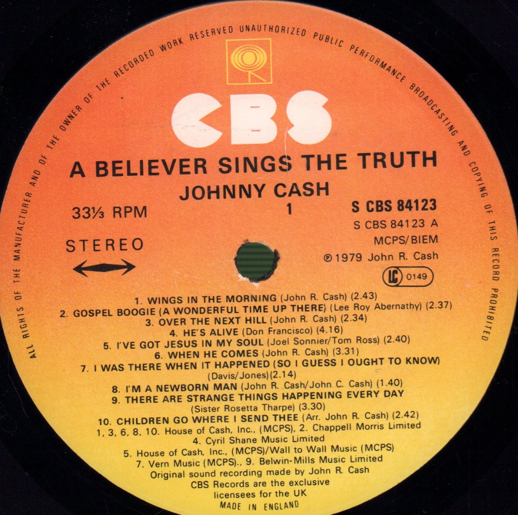 Johnny Cash - A Believer Sings The Truth - Lp