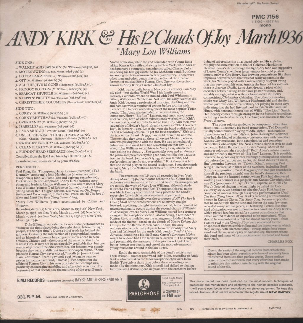 Andy Kirk and his 12 Clouds of Joy - March 1936 - Lp
