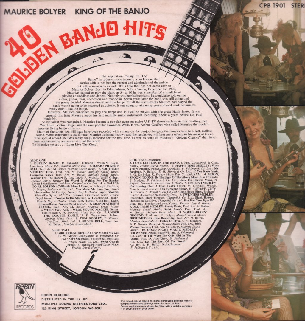 Maurice Bolyer - 40 Golden Banjo Hits - Lp